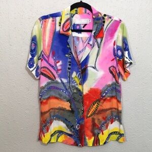 Jams World “Secret Crush” Retro Woman’s Blouse        size M